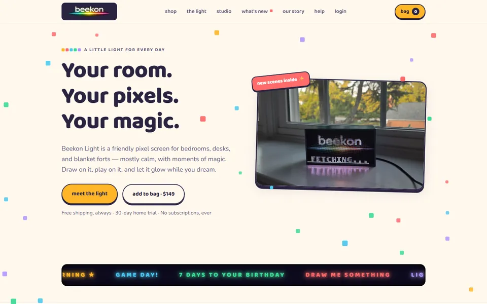 Beekon Light — live site