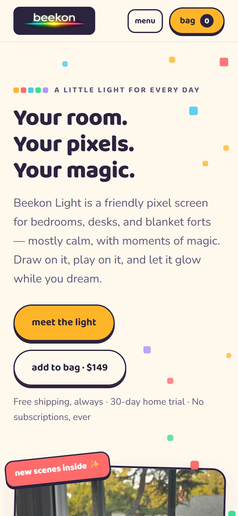 Beekon Light on a phone