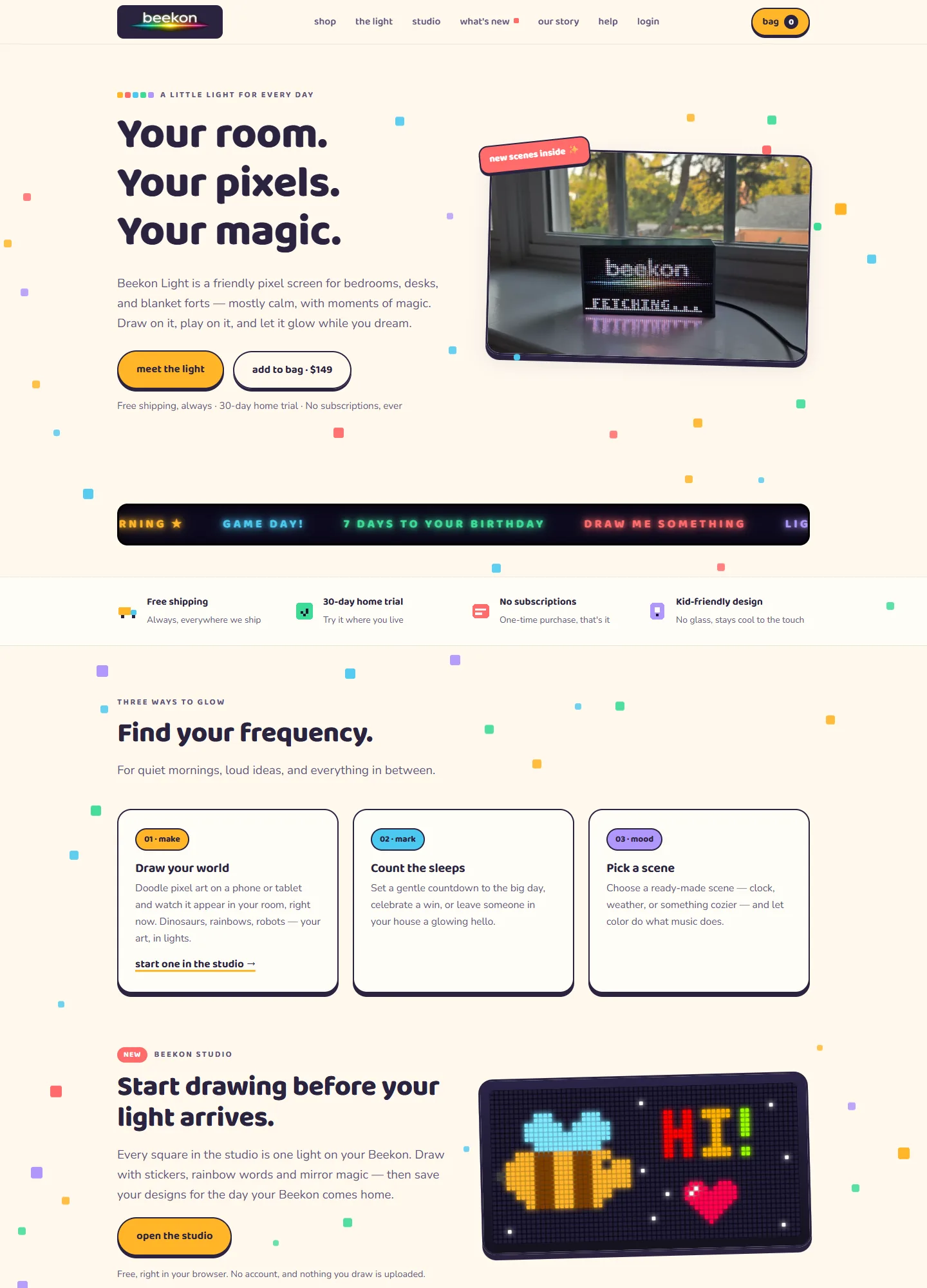 Beekon Light — full-page screenshot
