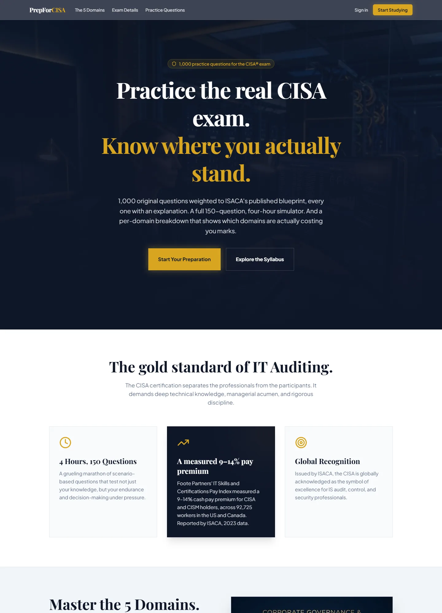 Prep for CISA — full-page screenshot