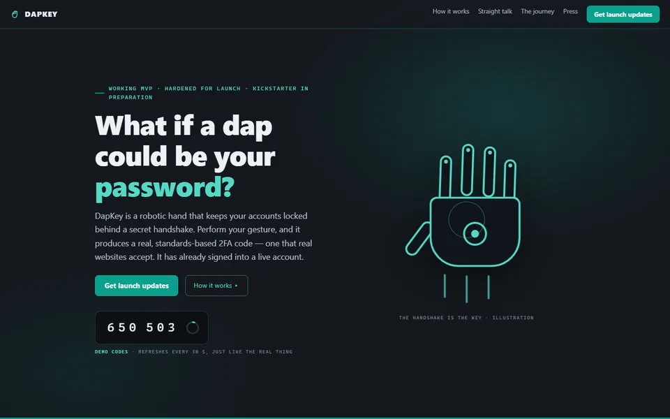 DapKey — desktop screenshot