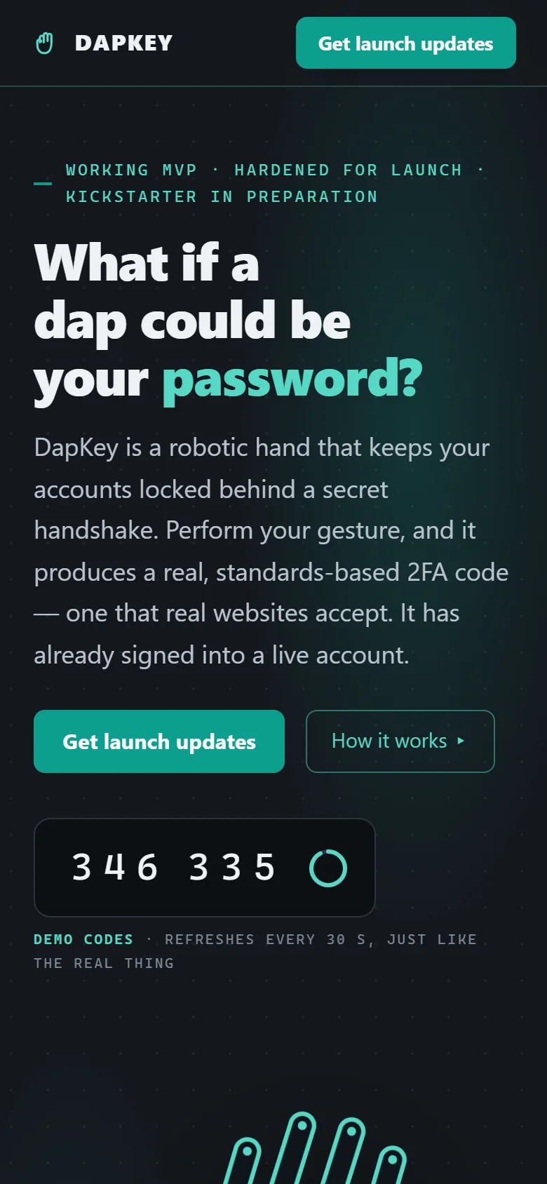 DapKey on a phone