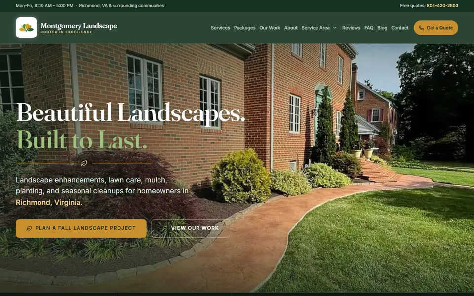 Montgomery Landscape — live site